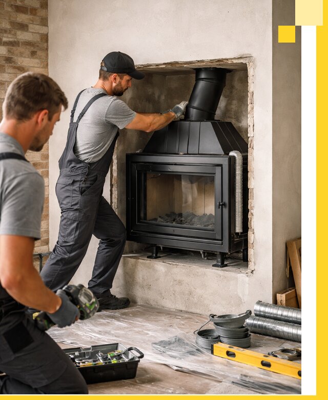 Установка каминных топок в Рассказове: монтаж, подключение