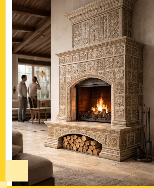 Купить изразцовый камин в Рассказове от 255375 р. | ЭриданРсз