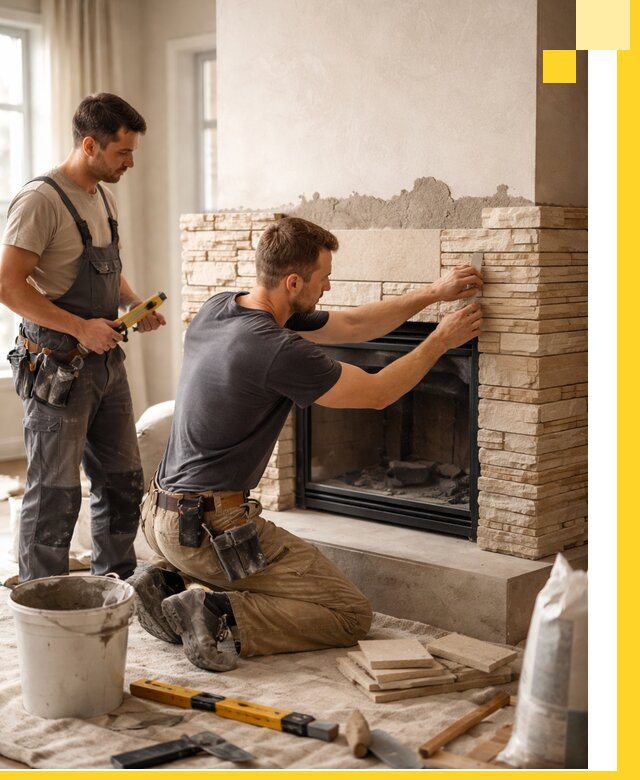 Установка и монтаж каминов для загородного дома в Рассказове