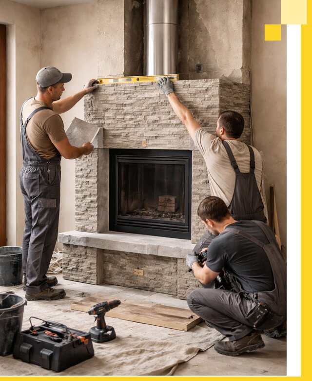 Профессиональный монтаж каминов под ключ в Рассказове для дома