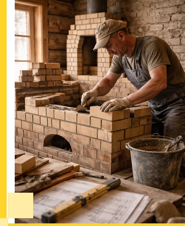 Кладка печей из кирпича в Рассказове цены от 30645 р. - ЭриданРсз