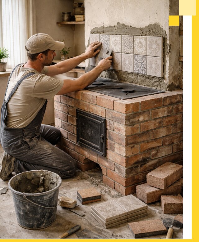 Печи с плитой на заказ монтаж гарантия и сервис в Рассказове