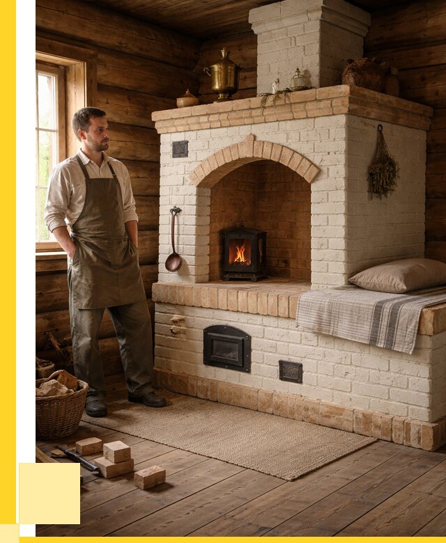 Русские печи с лежанкой под ключ в Рассказове от 153225 р. ЭриданРсз