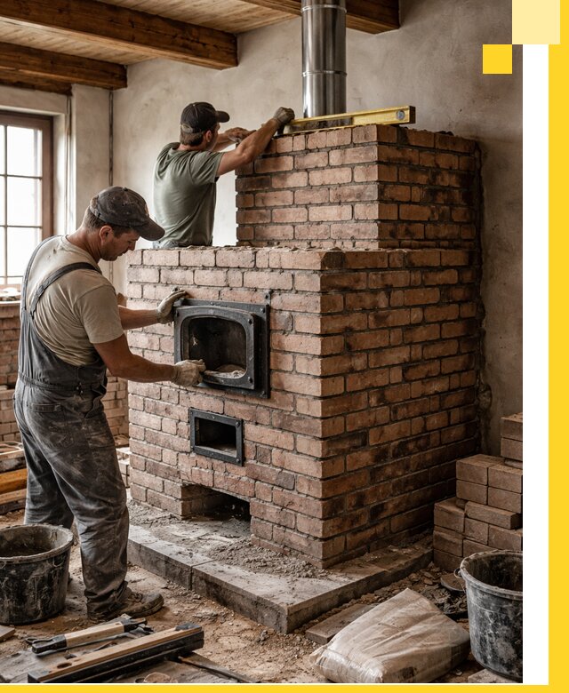 Печи для загородного дома под ключ в Рассказове — монтаж и сервис