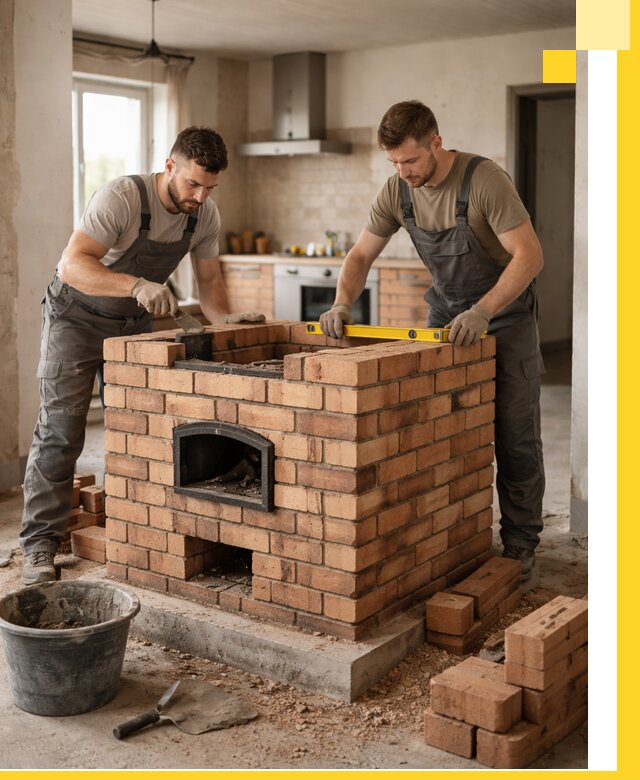 Установка и монтаж печей в частном доме в Рассказове под ключ