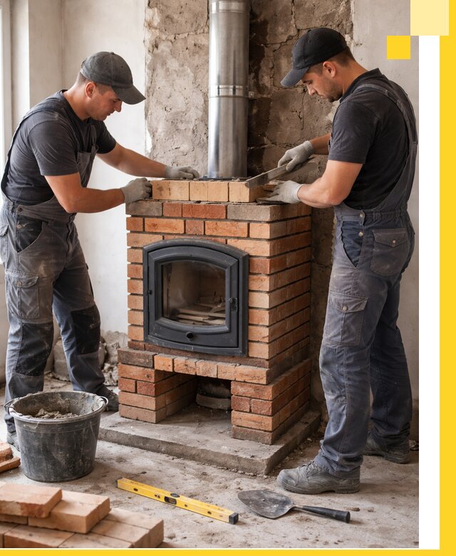 Монтаж печи камина под ключ в Рассказове с гарантией и пусконаладкой