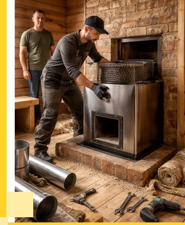 Монтаж банных печей под ключ в Рассказове от 18387 р., ЭриданРсз