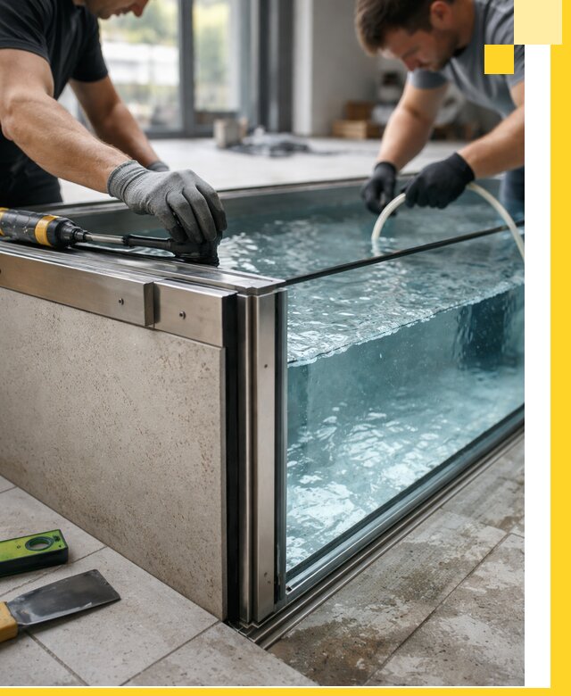 Проектирование и монтаж стеклянных бассейнов в Рассказове