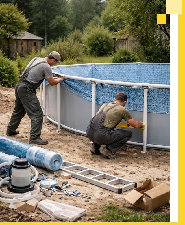 Установка и монтаж каркасных бассейнов в Рассказове под ключ