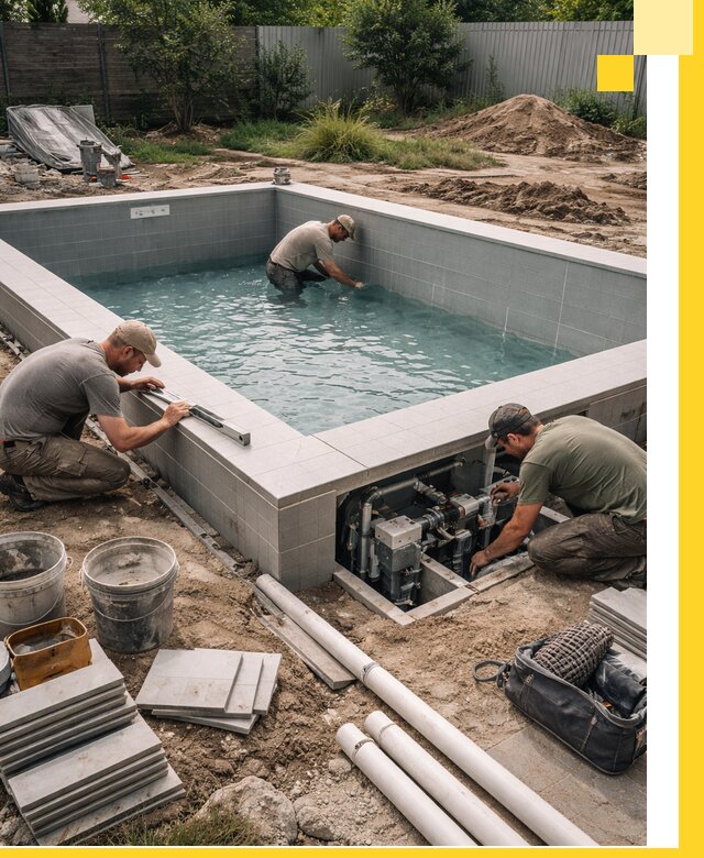 Строительство и монтаж бассейнов для дачи под ключ в Рассказове