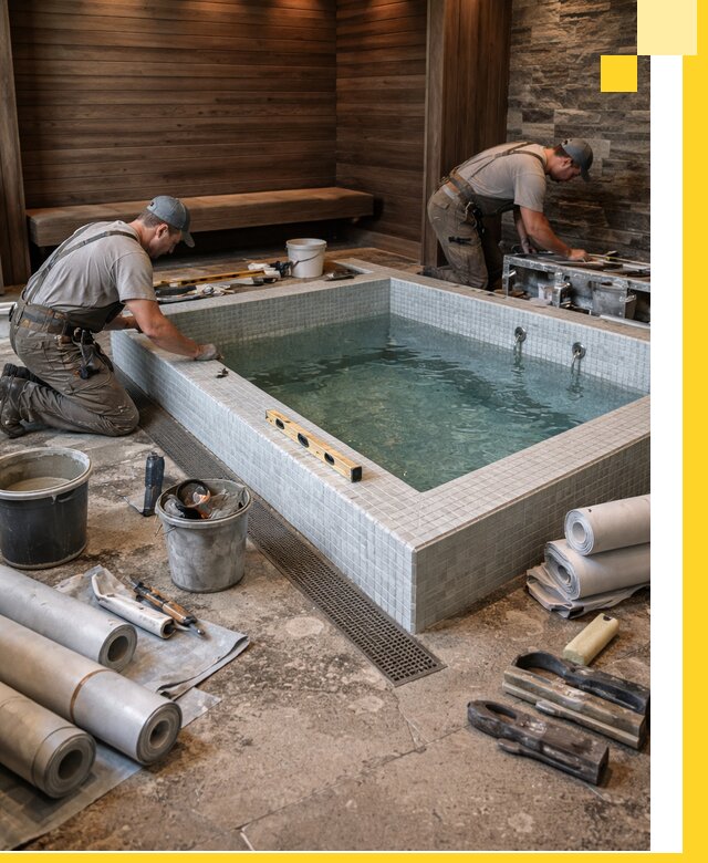 Установка и строительство бассейнов для сауны в Рассказове