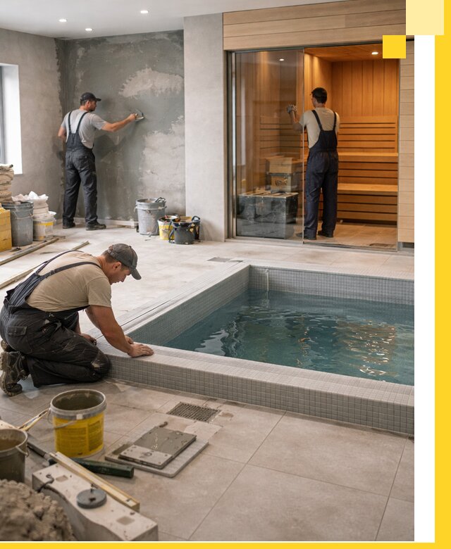 Проектирование и строительство сауны с бассейном в Рассказове