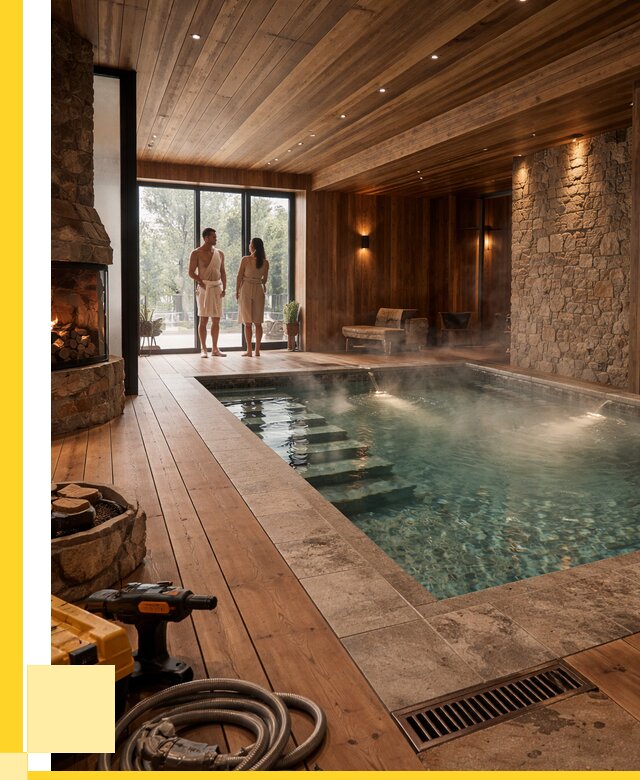 Проекты бань с бассейном под ключ в Рассказове от 76613 р., ЭриданРсз