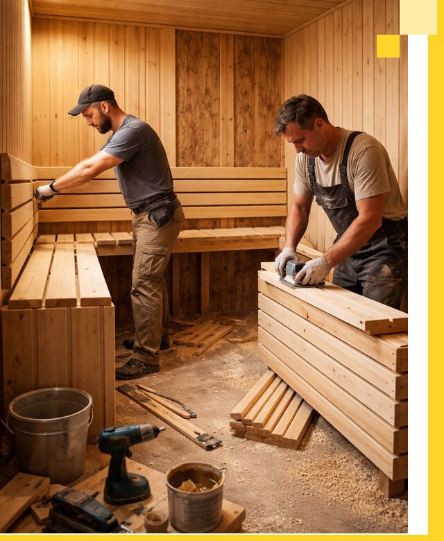 Профессиональный комплексный ремонт саун под ключ в Рассказове