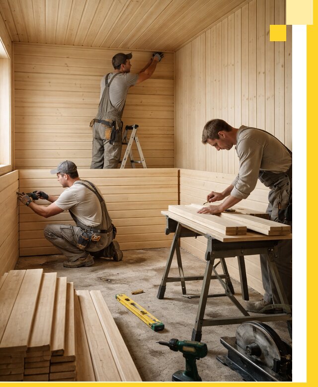 Обшивка саун в Рассказове из натуральной древесины под ключ