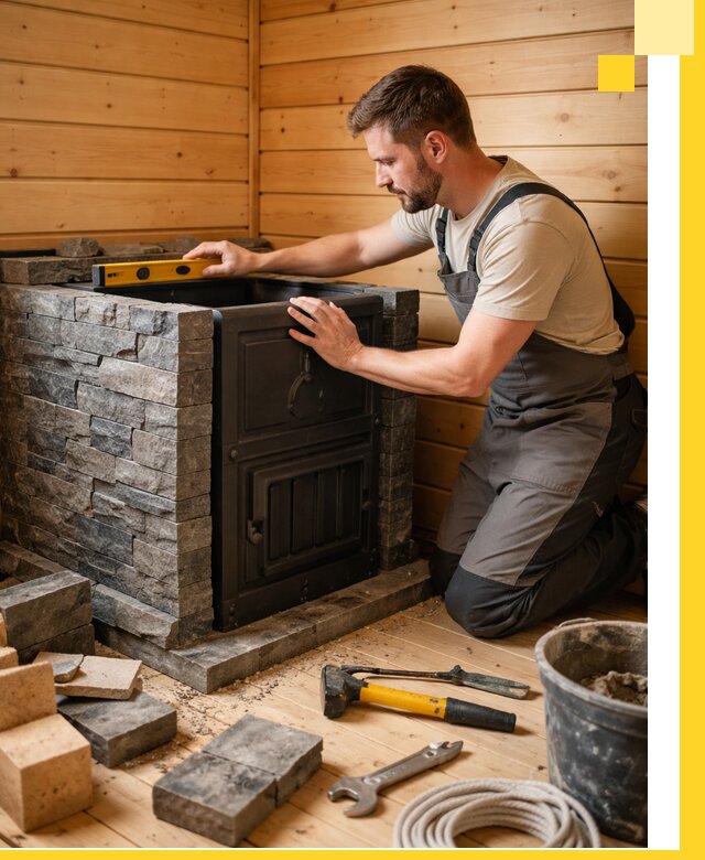 Производство и установка печей для саун под ключ в Рассказове