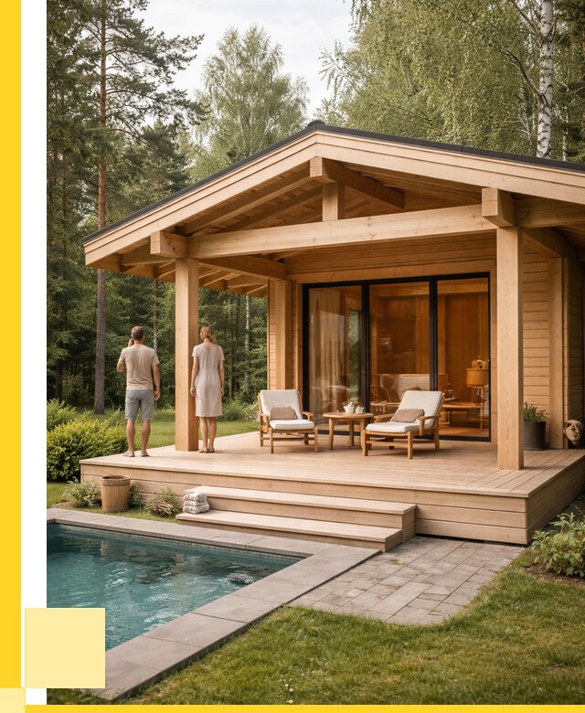 Бани с террасой под ключ в Рассказове от 612900 р. | ЭриданРсз