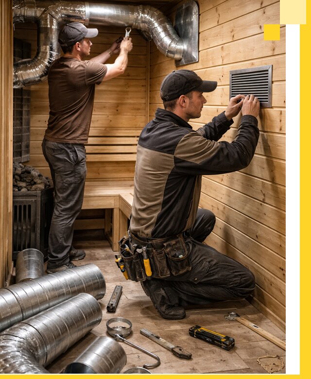 Проектирование и монтаж вентиляции бани в Рассказове под ключ