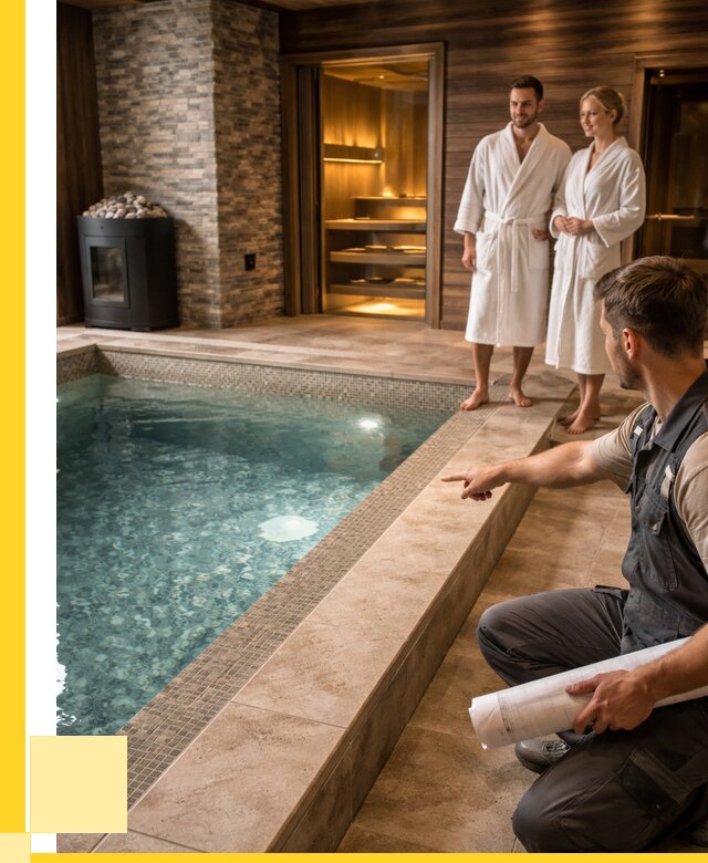 Проект бани с бассейном под ключ в Рассказове от 66398 р. | ЭриданРсз